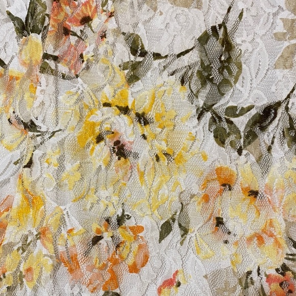 Perceptions Petite Floral Sleeveless Lace Dress Petite Medium - Picture 8 of 8